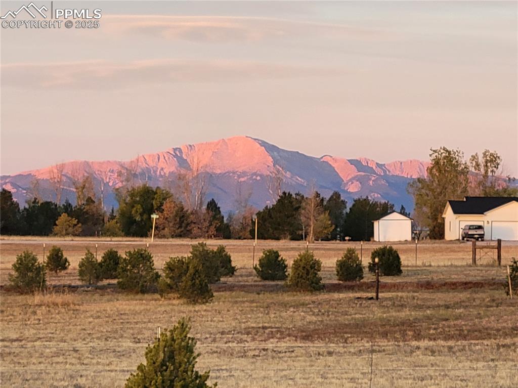 View of mountains to the west.