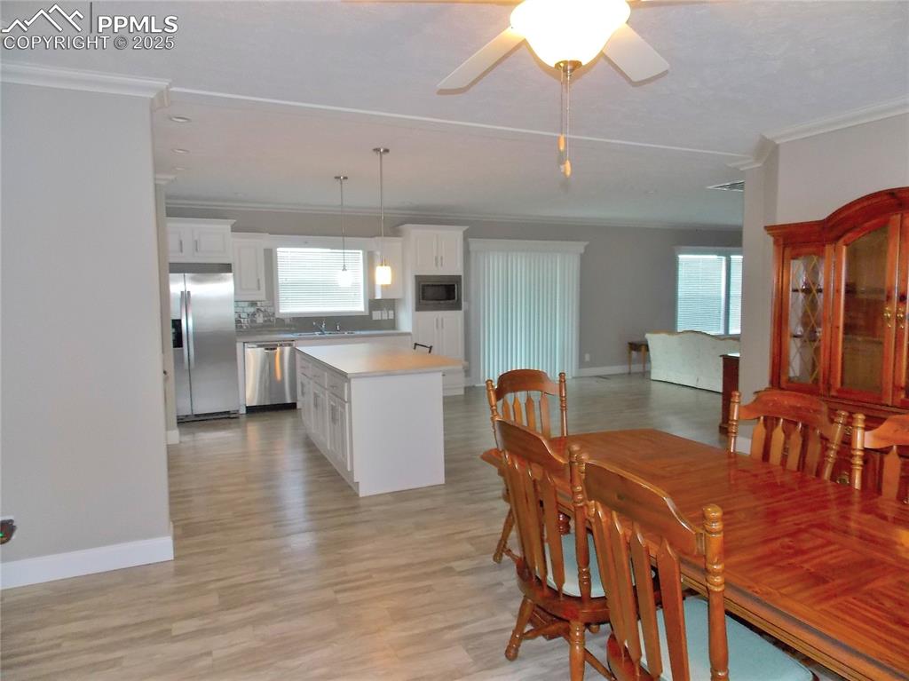 View from Dining into Kitchen