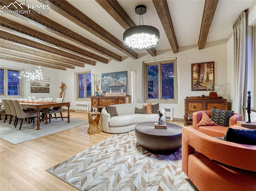 Newer mixed with original light fixtures throughout the home.