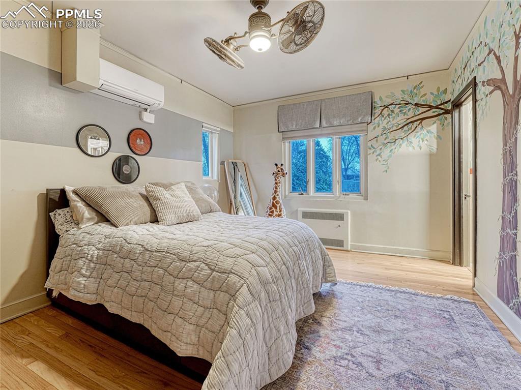 Bedroom on main level with shared bath.