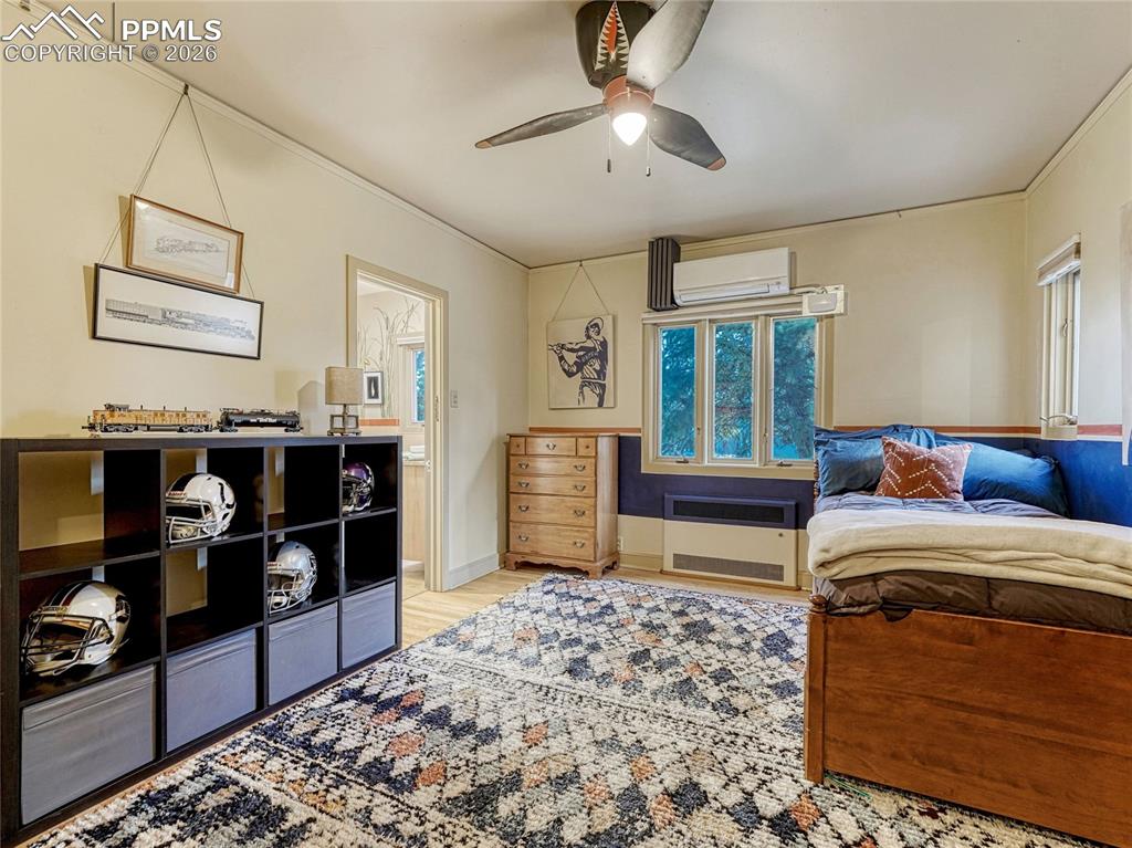 Bedroom on main level with shared bath.