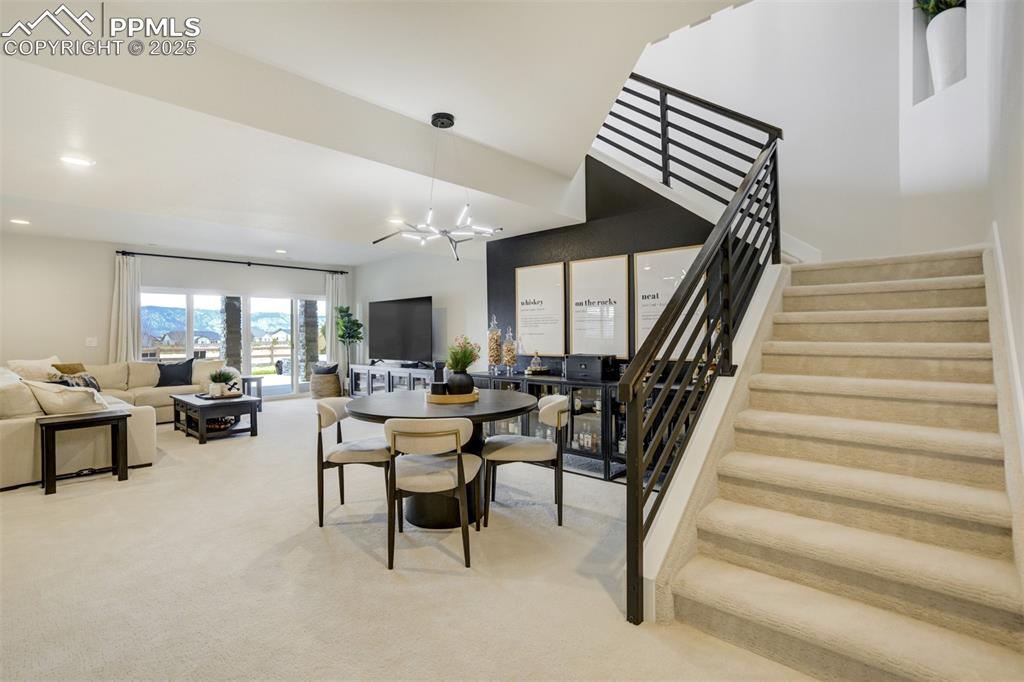 Spacious walkout basement with 9ft ceilings