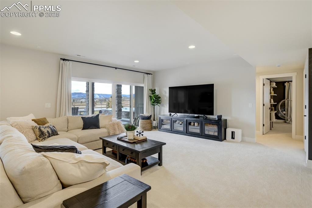 Dual sliders in walkout basement