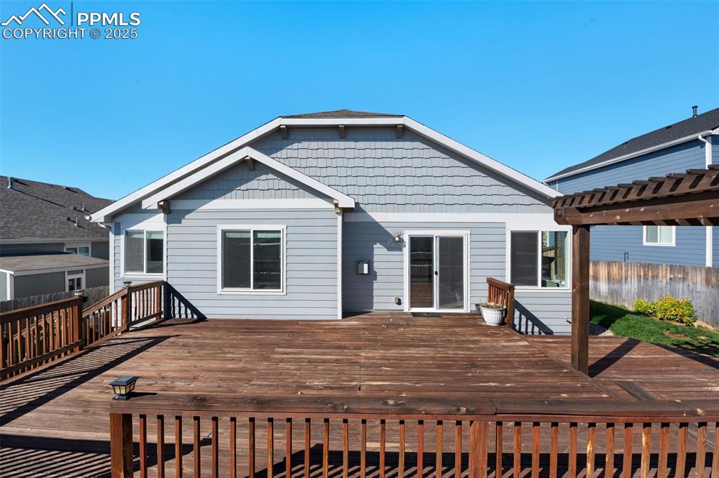 View of wooden terrace