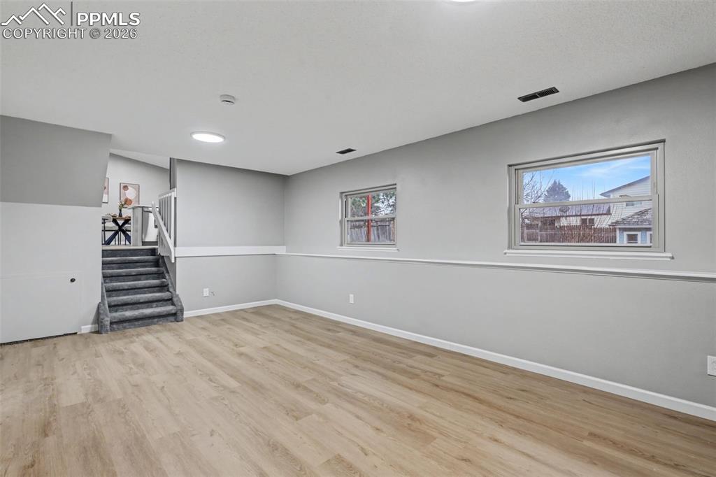 Family room on lower level