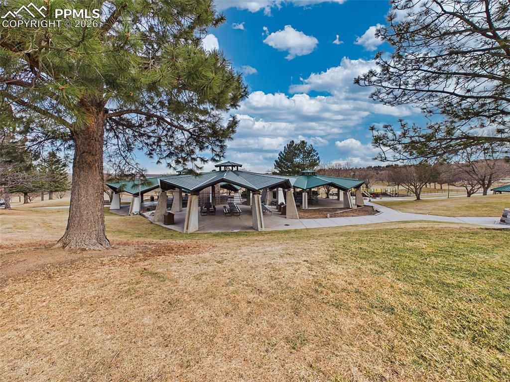 Bear Creek Regional Park offers a wide variety of recreational amenities designed for active lifestyles and community enjoyment. The park features tennis and pickleball courts, basketball courts, open sports fields, playground areas, an archery range, and spacious picnic and pavilion spaces ideal for gatherings or outdoor events. Expansive green areas provide room for casual recreation, while the popular dog park offers dedicated fenced spaces for pets to run and socialize. With diverse activity options nea