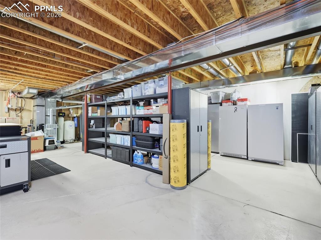 Gigantic storage area. The shelving, the safe, and extra water tanks are all included.