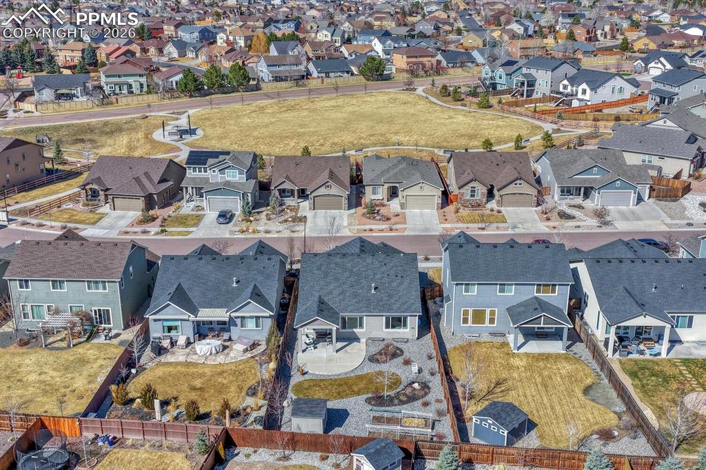 Across the street from a neighborhood park