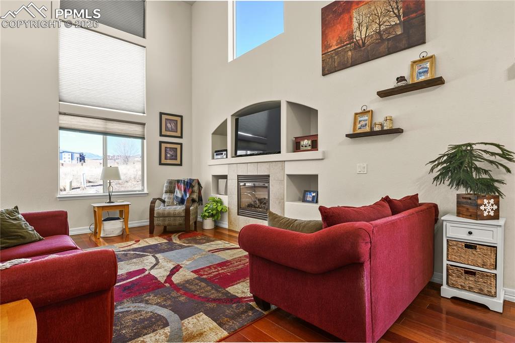 Additional view of family room. View of Pikes Peak.