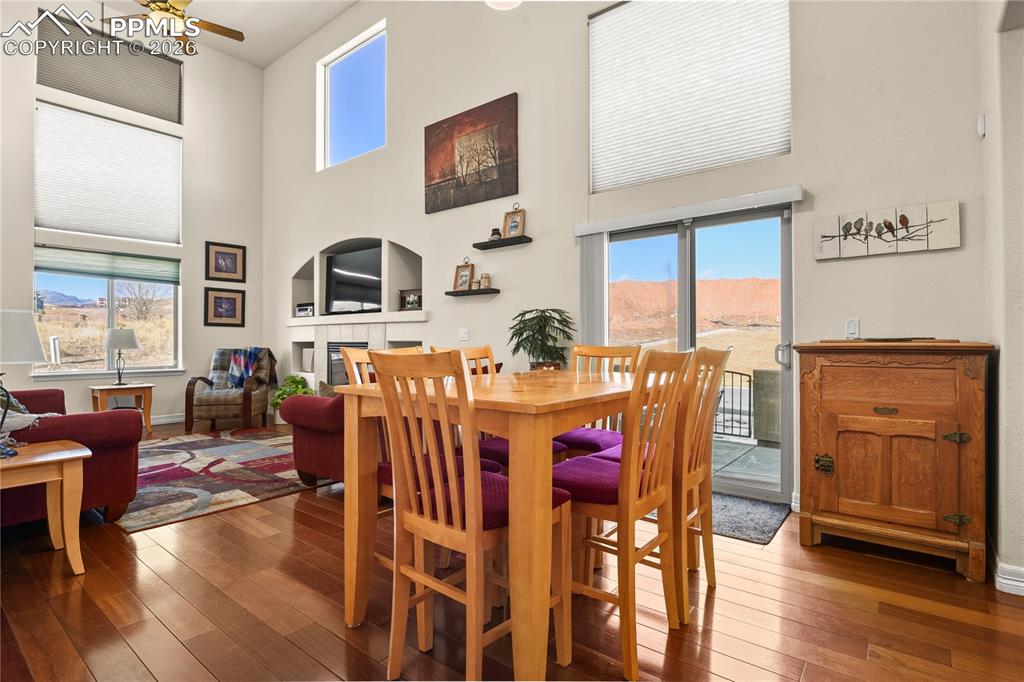 View of dining area & living room.