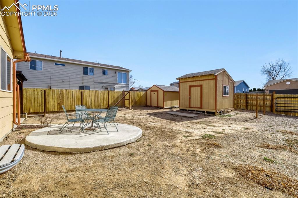 Two storage sheds or work shops