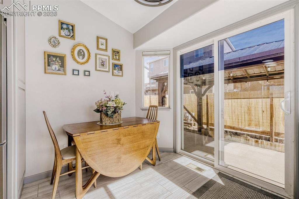 Eat in Kitchen- walks out to outdoor living area