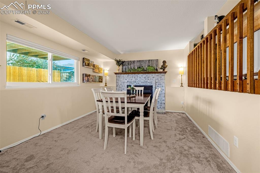 Wood-burning fireplace