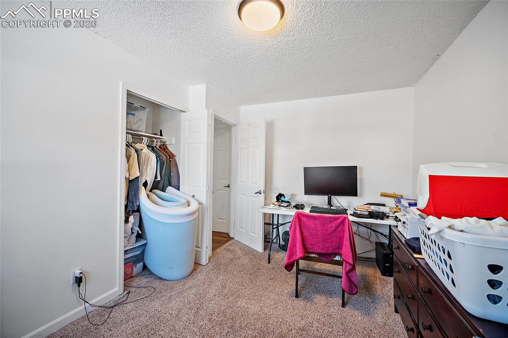 Main level being used as an office.