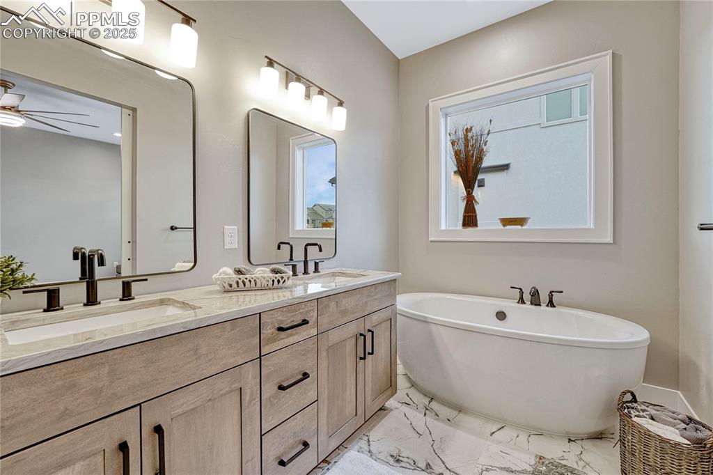 Master Bathroom with Separate Tub