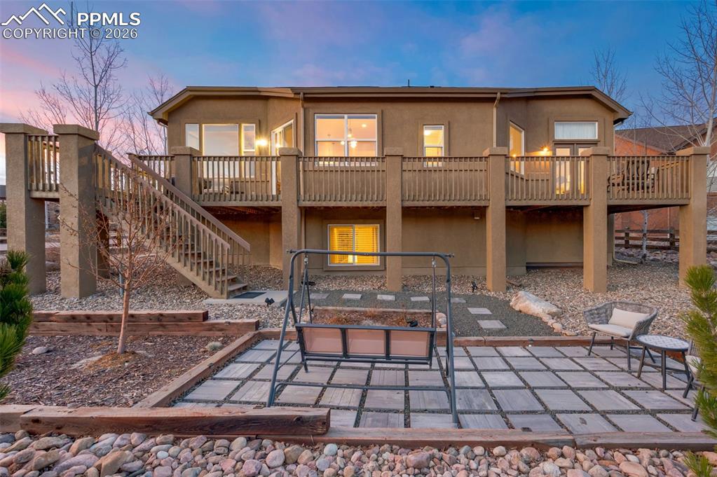 Patio area -professionally landscaped