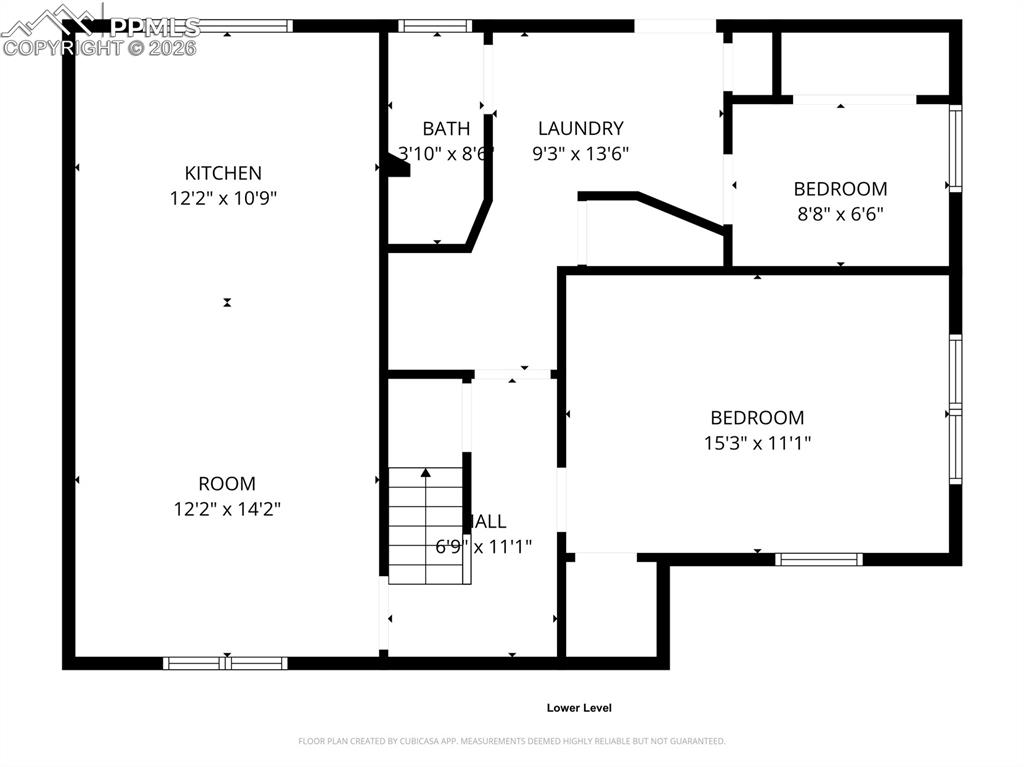 Lower level floor plan