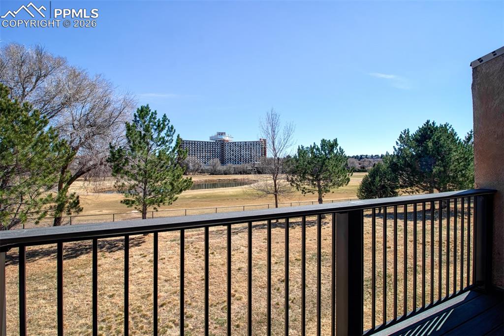 Deck off living room looking over the golf course