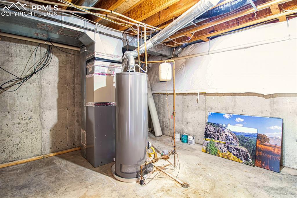 Utility room in basement 
