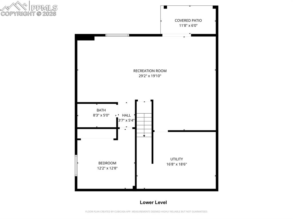 Lower level floor plan