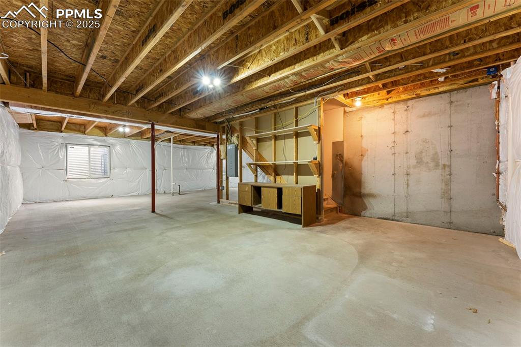 View of unfinished below grade area