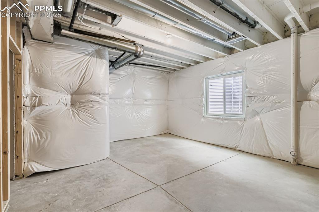 View of below grade area