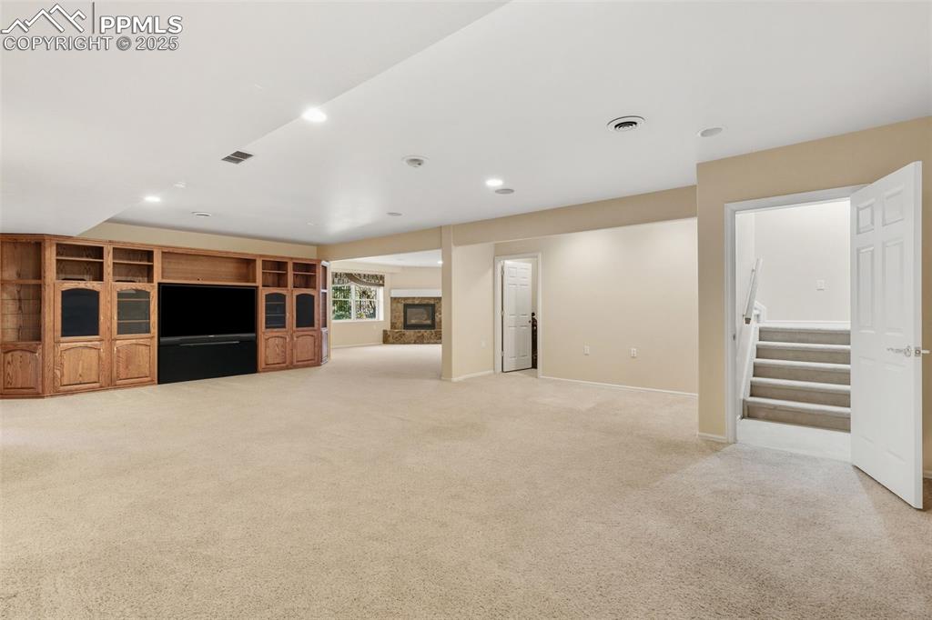 1 of 2 downstairs Family Rooms