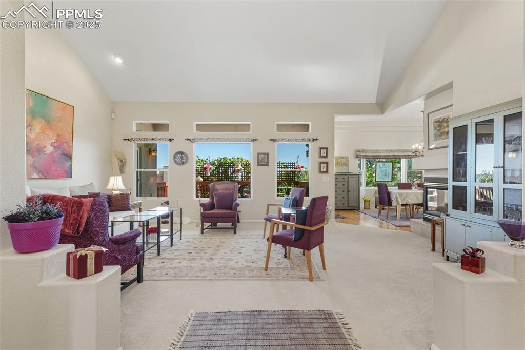 The Great Room is open to the Dining Room