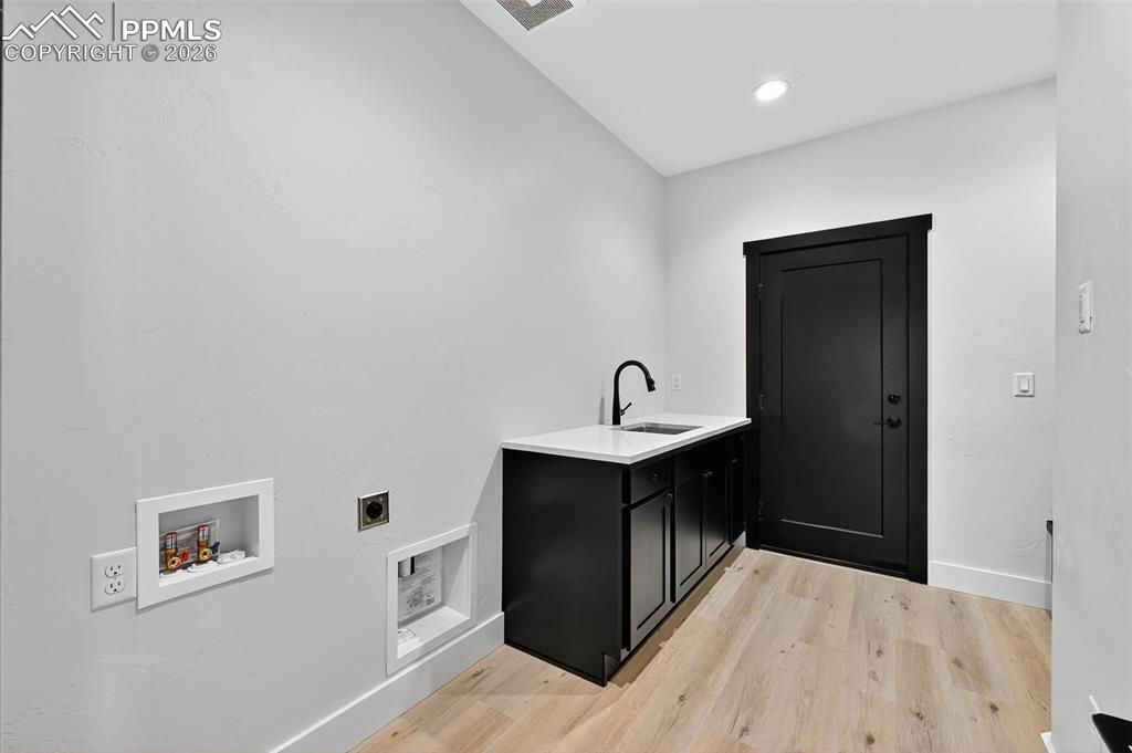 Main-level laundry mud room