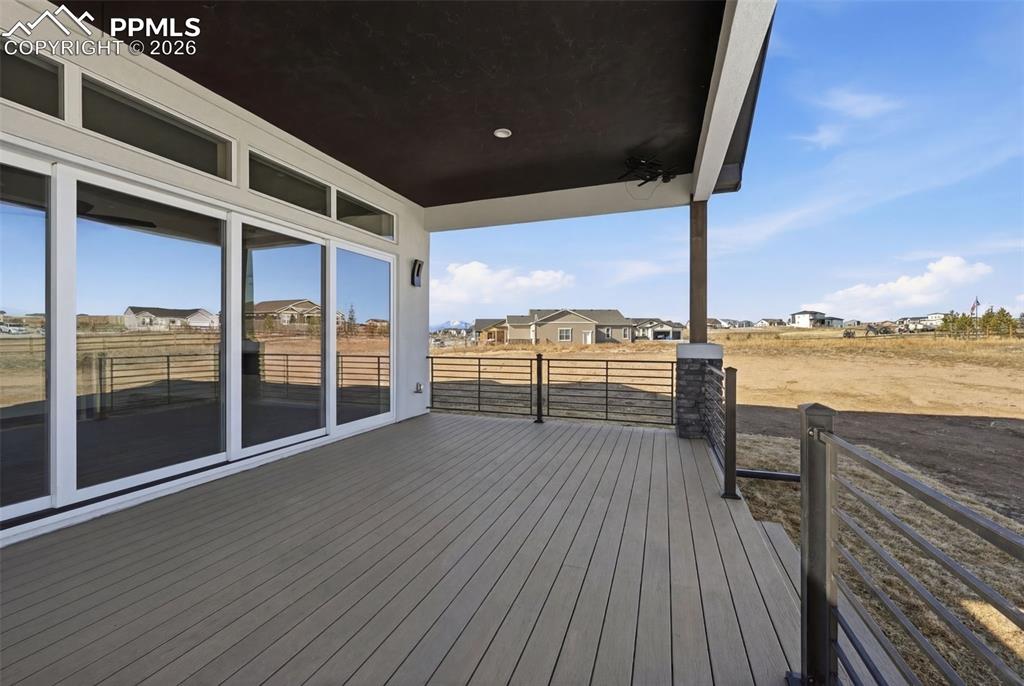 Large deck with drop down TV mounts