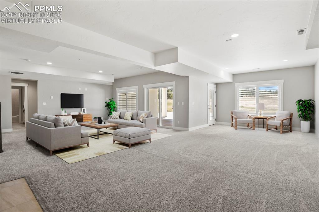 Basement. Virtually Staged