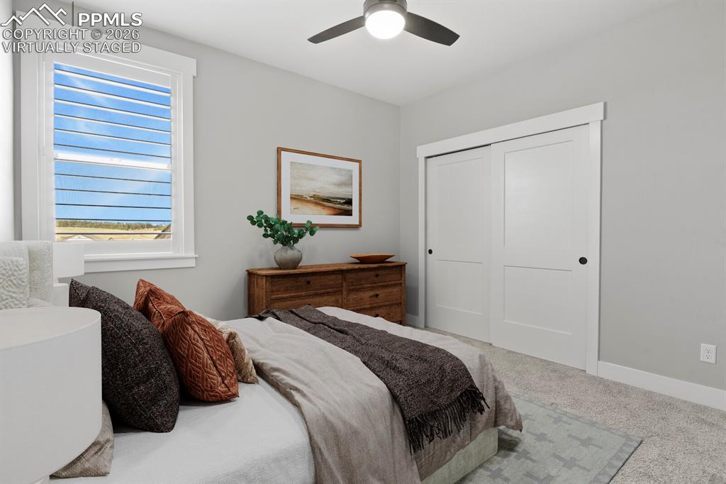 2nd Upper Bedroom. Virtually Staged