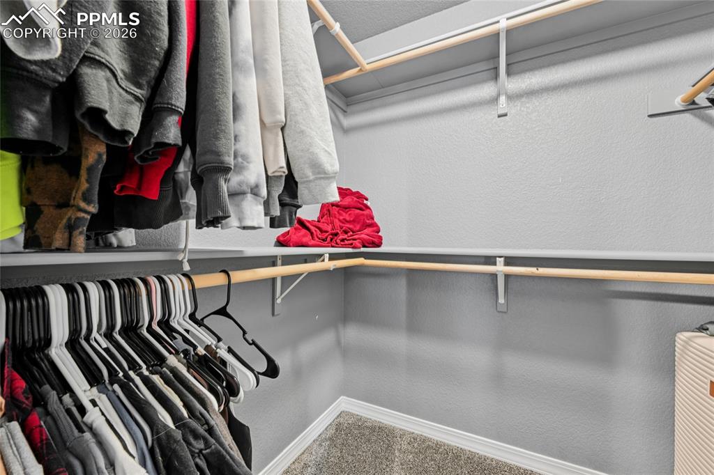 Large master closet.