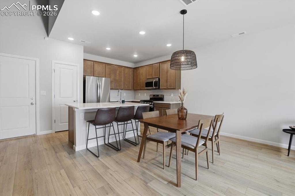 Luxury vinyl flooring. 