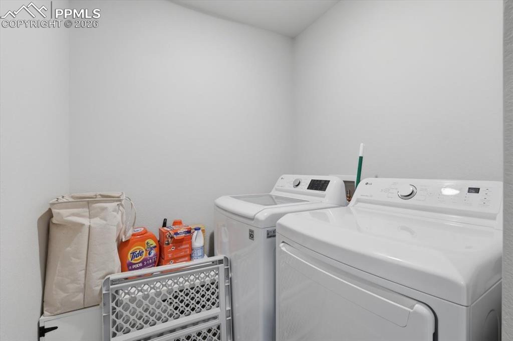 Laundry room upper level.