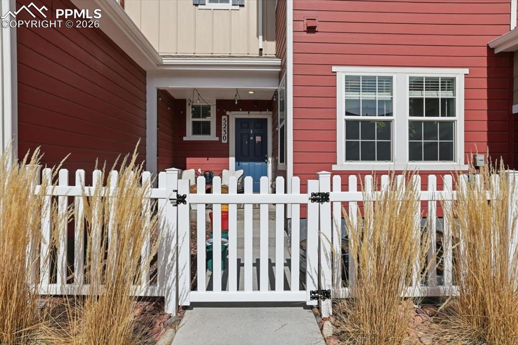 Gated front porch.