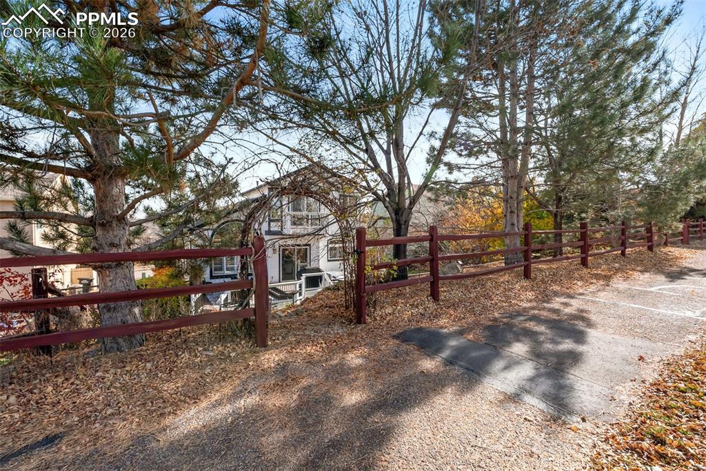 Backyard leading upto recreation center
