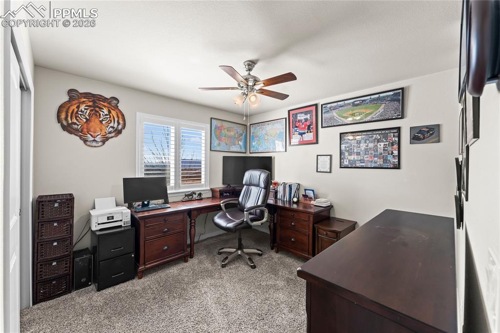 Second bedroom on the main level is being used as an office