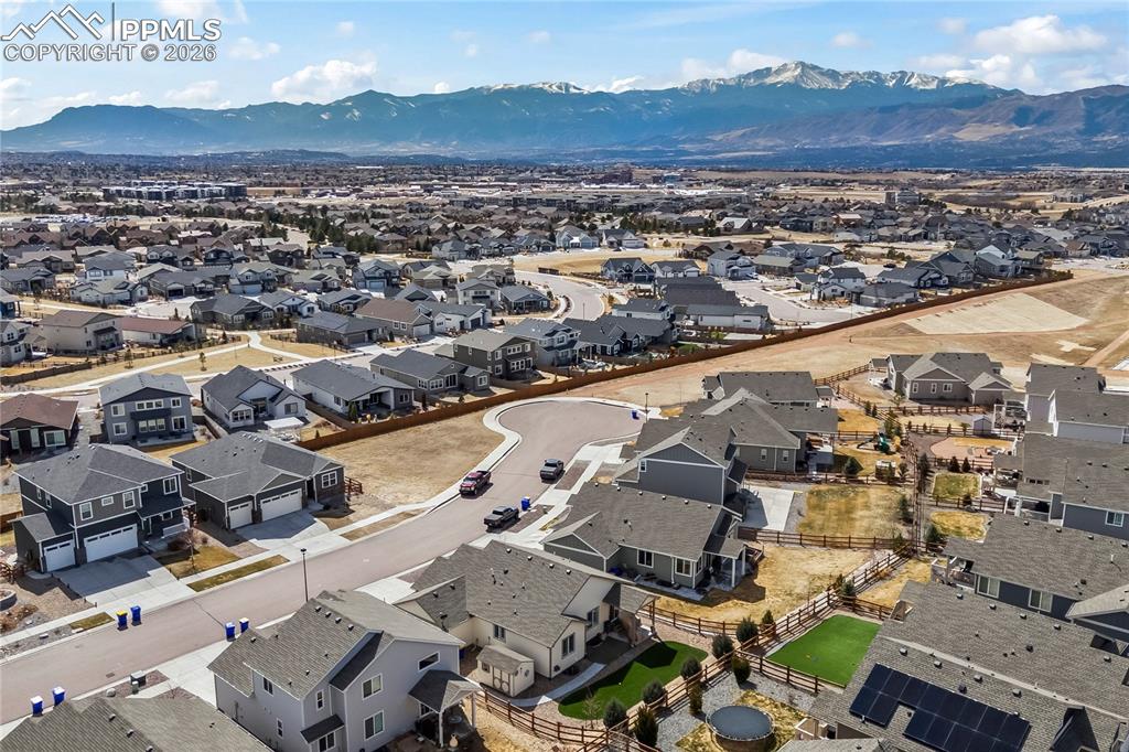 Aerial view showing the beautiful view of the entire mountain range!