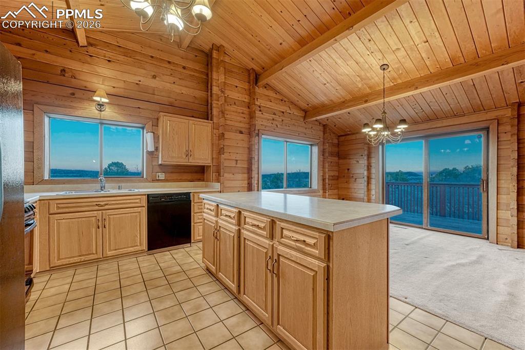 Island and dining area walk out