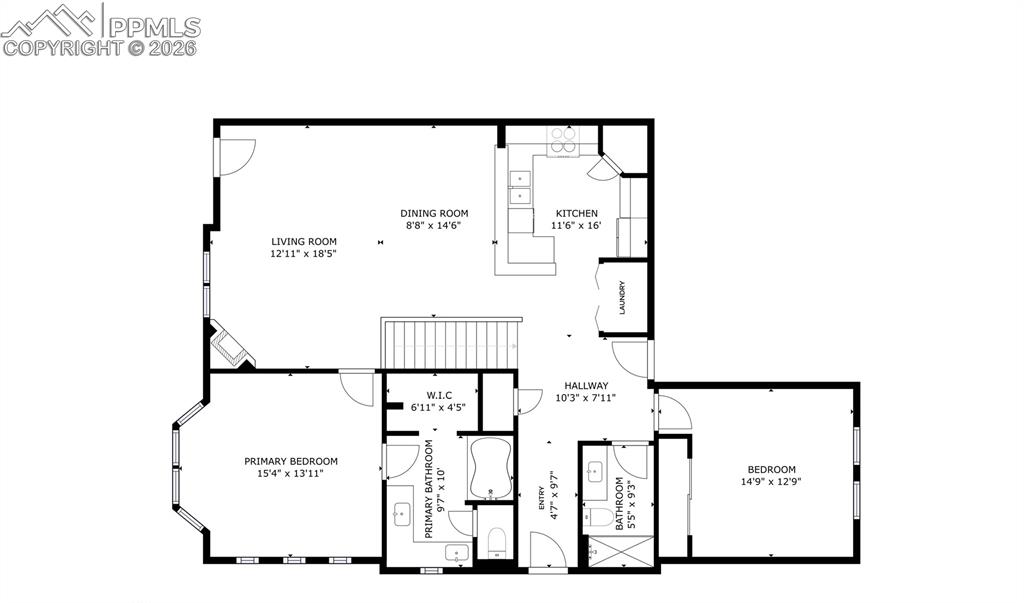 View of floor plan / room layout