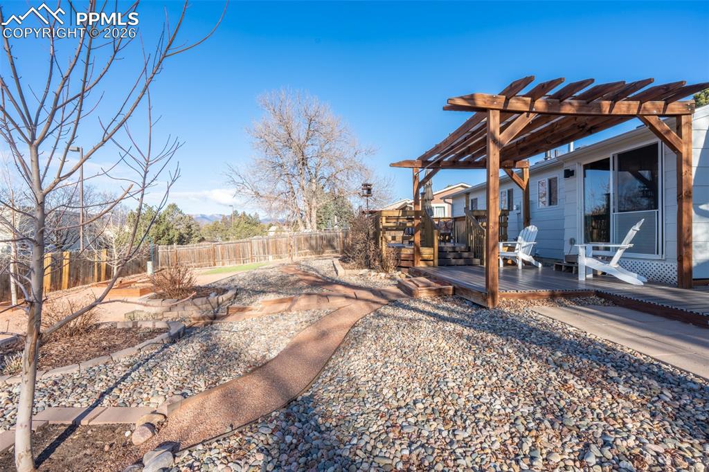 Back yard with mountain views!