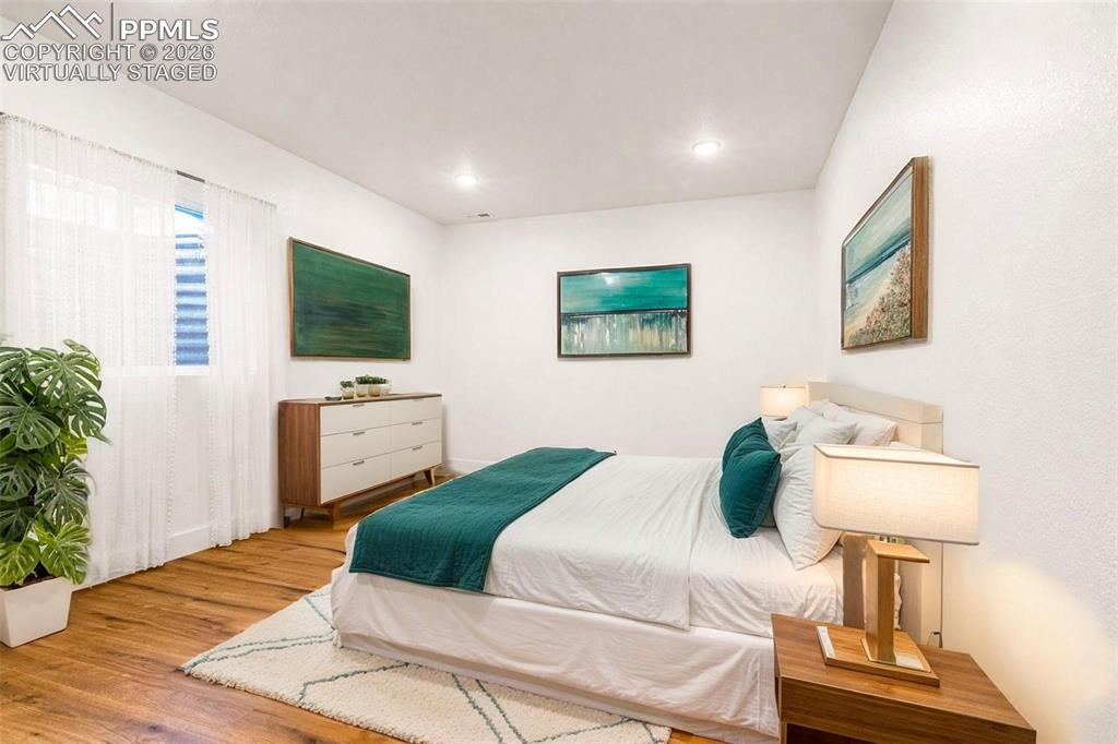 huge lower level bedroom - virtually staged