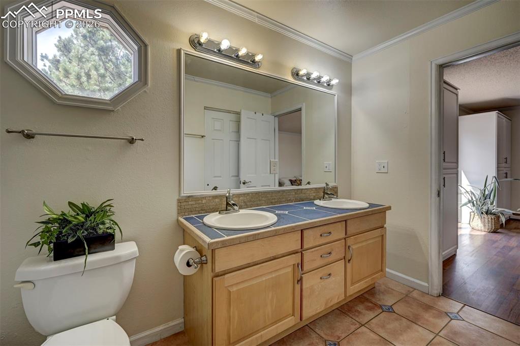 Main floor primary bathroom.