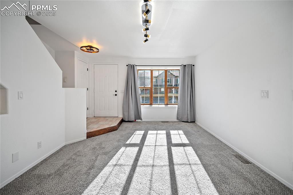 Large picture window with window seat