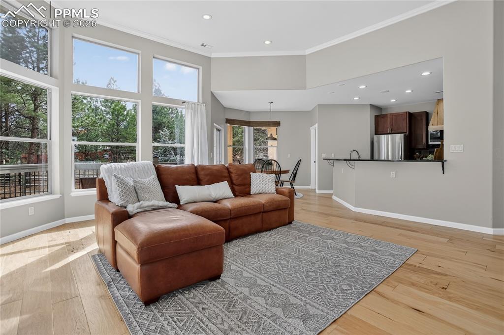 Family room w/ abundant natural light