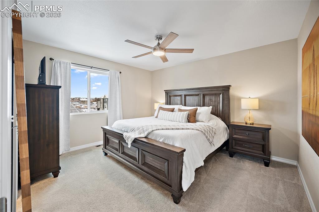 Upper level primary bedroom