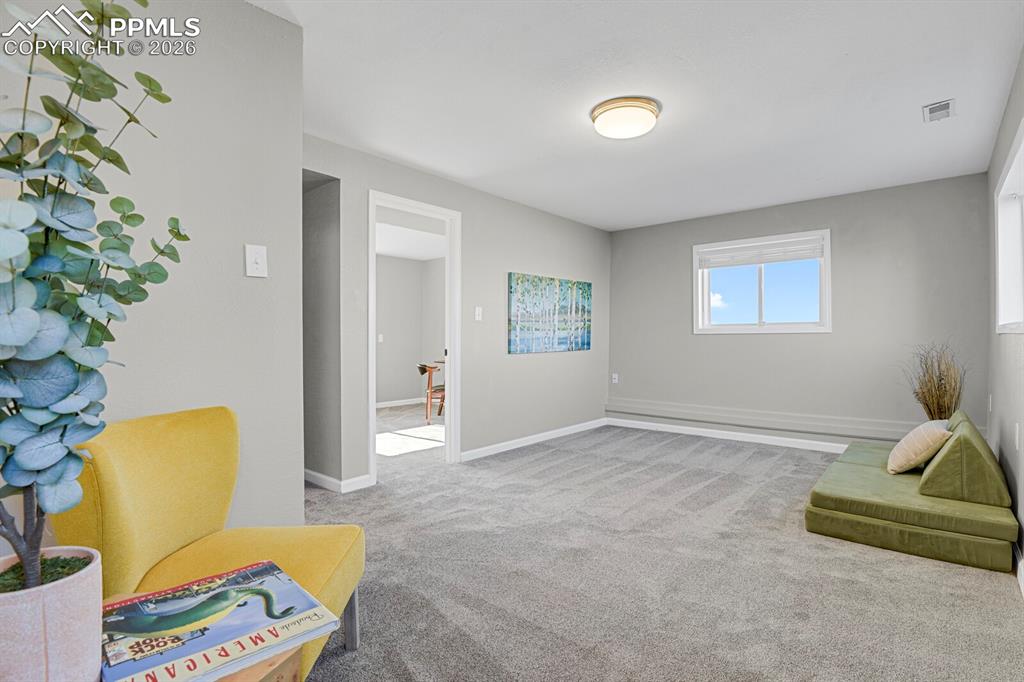 Lower Level Great Room is large and has access to the amazing views