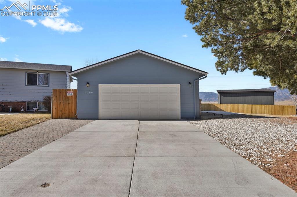New driveway provides ample parking for multiple vehicles