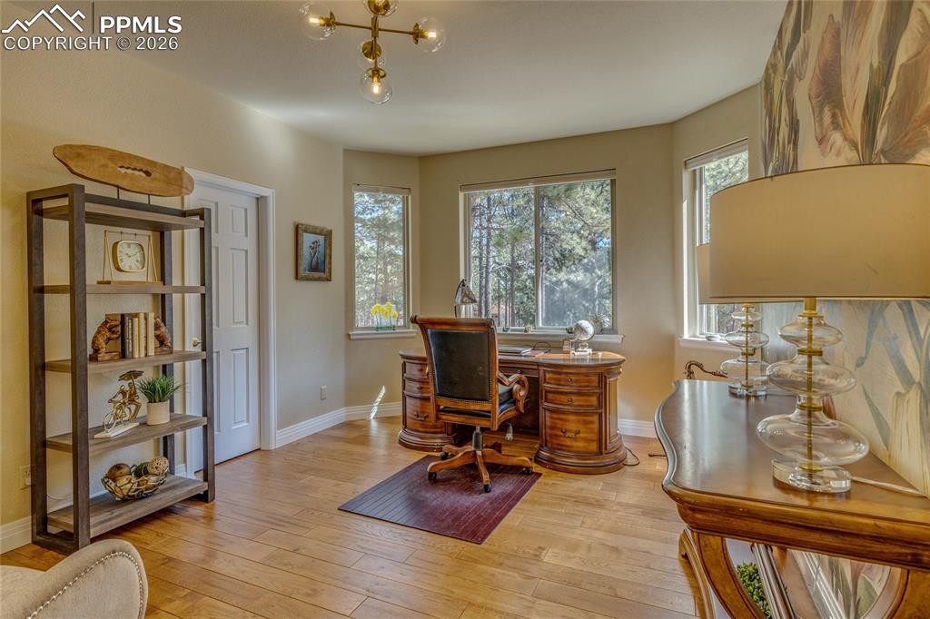 Fabulous main level office with double doors that could be used as a bedroom.